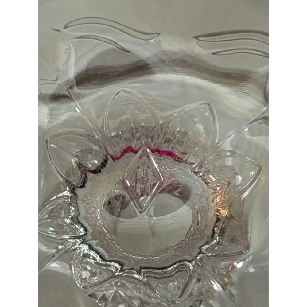 Vintage Heisey Marked Glass‎ Pineapple Compote Candy Dish Clear Elegant Glass